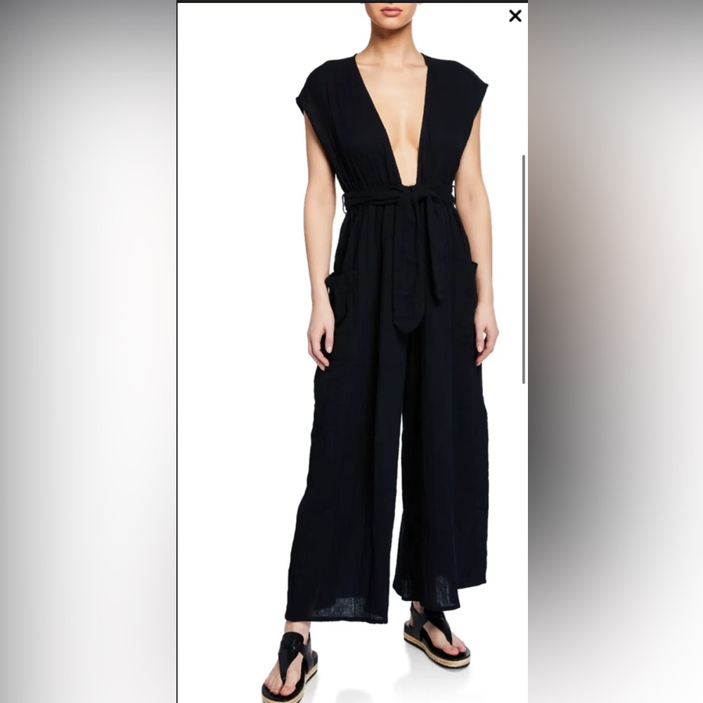 💛 bundle $55 Mara Hoffman Blue Jumpsuit w/Plunging V-Neckline and Wide-Leg Pants